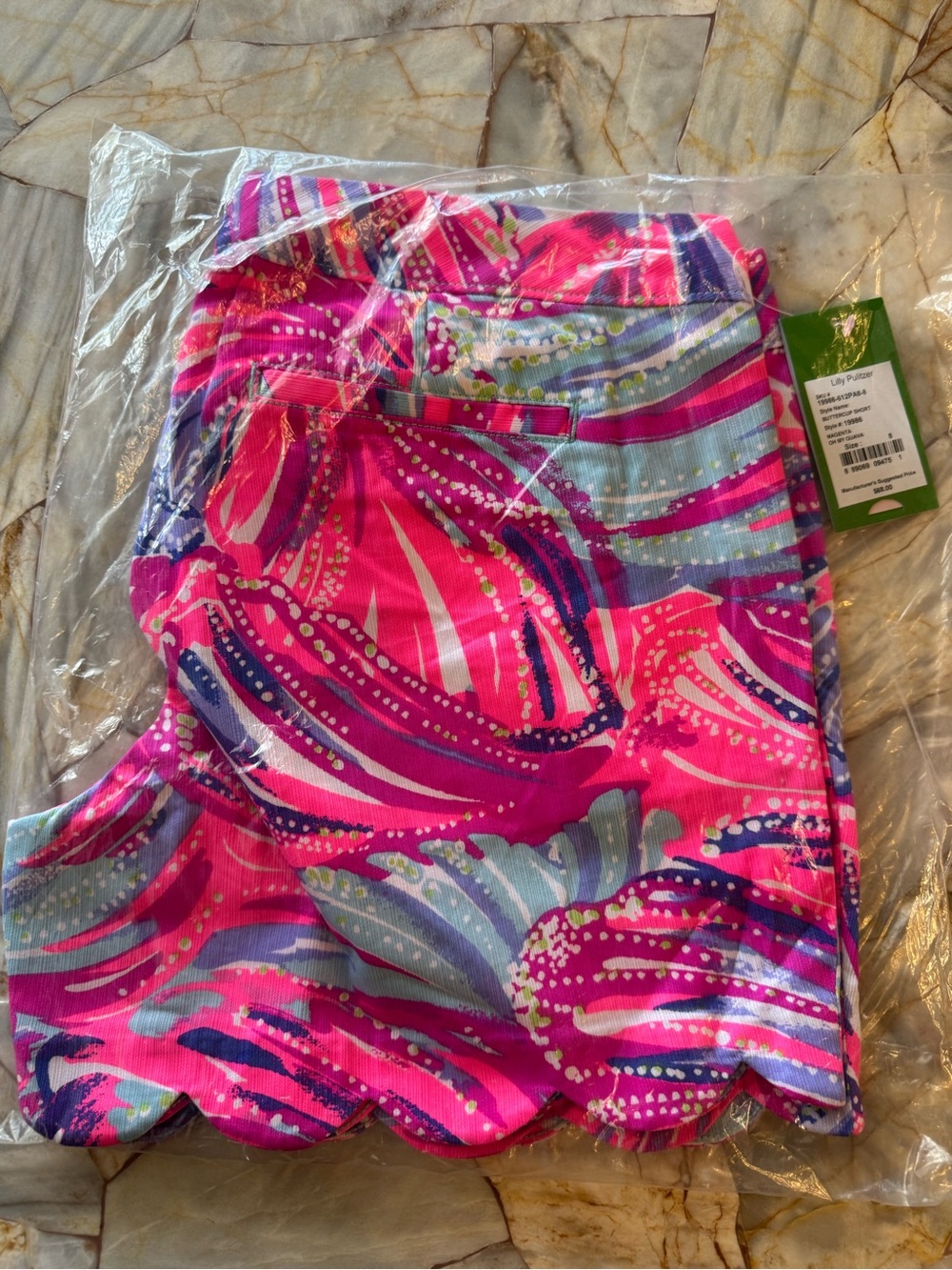 Lilly Pulitzer Pink Tropical Scallop Hem Skort NWT